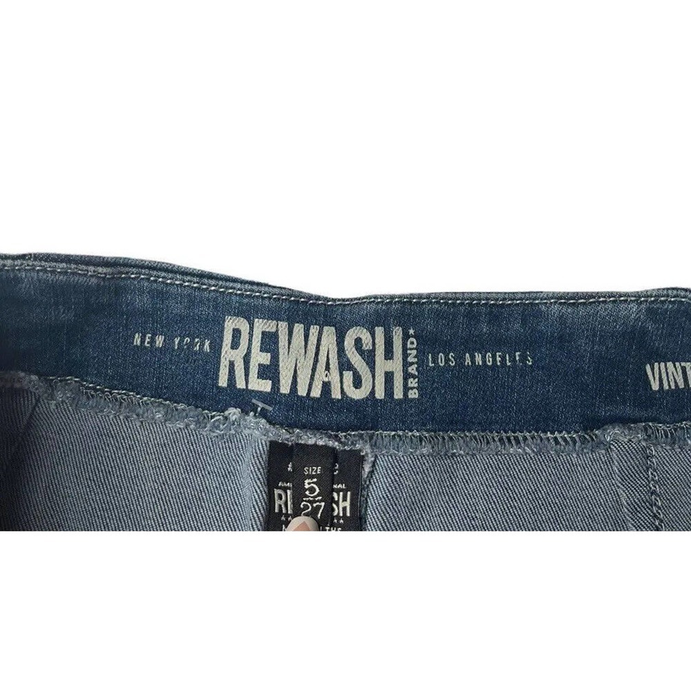 Juniors Rewash Vintage Reunion Full Front Zip Denim Jean Mini Skirt Size 5/27 - Picture 5 of 8
